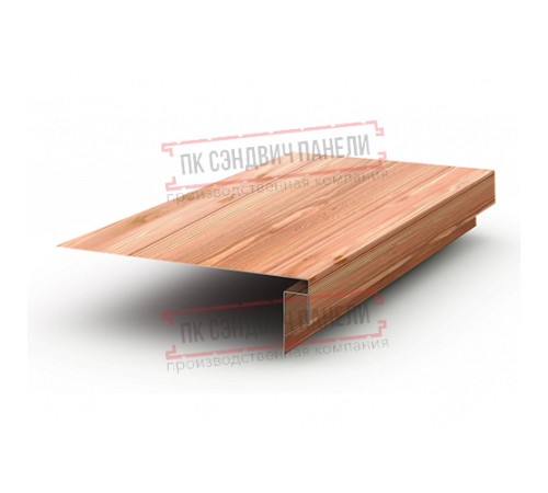 Планка карнизного свеса сложная 250х50х2000 ECOSTEEL_T-Кедр-0.5