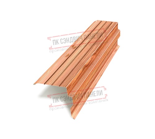 Планка торцевая 90х115х2000 ECOSTEEL_T-Кедр-0.5