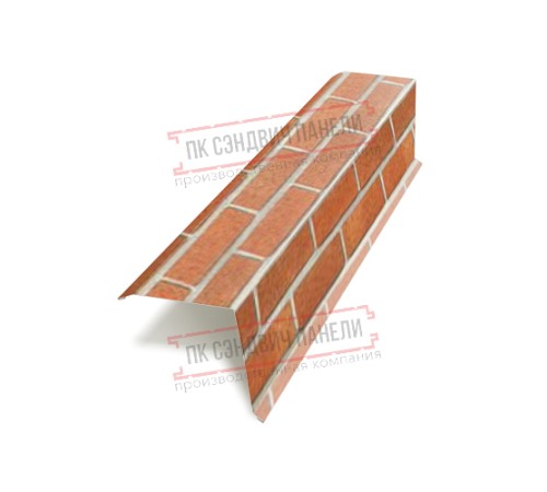 Планка торцевая 135х145х2000 ECOSTEEL-Кирпич-0.5