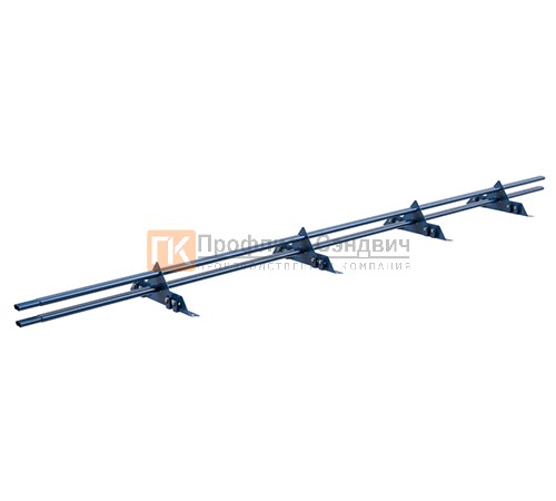 Снегозадержатель на Фальц. кровлю ОЦ с круглой труб. d25мм L=3000мм (4 опоры 2мм)