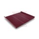 Фальц двойной стоячий Line 0,5 Satin RAL3005 красное вино с пленкой на замках