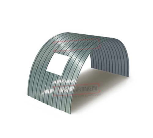 Продольно гнутый профнастил для укрытий конвейеров С18ПГ-1023, 0,8, нержавеющий
