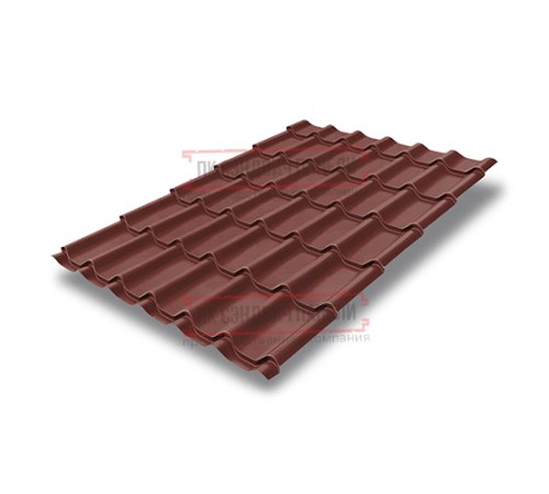 Металлочерепица Классик RAL3009 Velur-0,5
