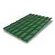Металлочерепица классик плюс RAL6002 Satin-0.5