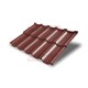 Металлочерепица модульная Квинта Uno 3D RAL3009 Velur-0,5