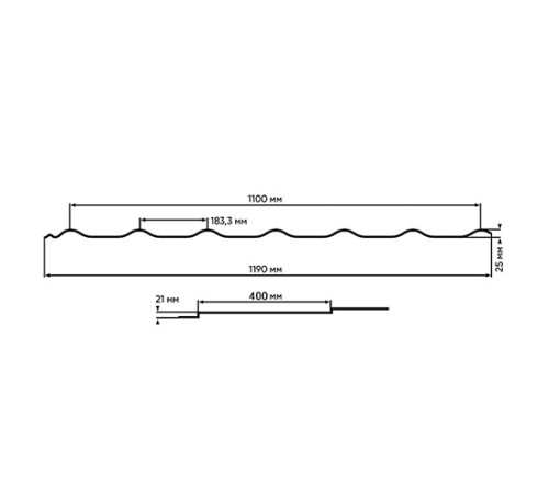 Металлочерепица Макси RAL9002 Полиэстер-0.5