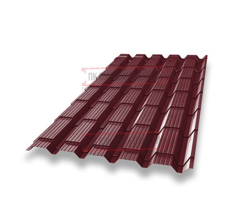Металлочерепица Квадро профи RAL3005 Drap-0,45