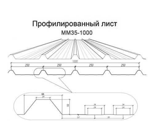 Профнастил ММ35-1000 PURMAN Citrine-0.5