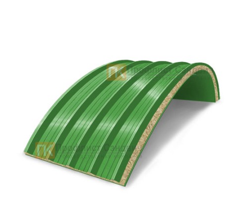 Сэндвич-панели арочные с минеральной ватой, ширина 1000 мм, толщина 120 мм, 0.5/0.5, RAL6018