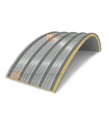 Сэндвич-панели арочные с пенополиизоциануратом, ширина 1000 мм, толщина 200 мм, 0.5/0.5, RAL9006