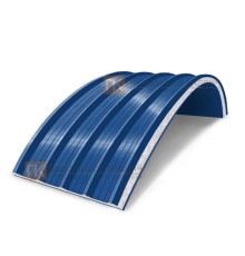 Сэндвич-панели арочные с пенополистиролом, ширина 1200 мм, толщина 250 мм, 0.5/0.5, RAL5005