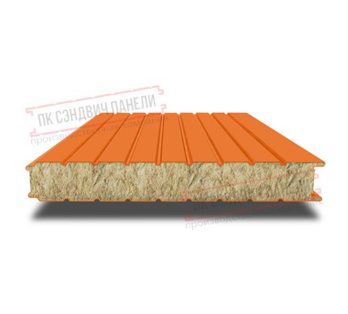 Сэндвич панели стеновые с минеральной ватой, ширина 1200 мм, толщина 30 мм, 0.5/0.5, RAL2004