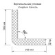 Угловая сэндвич-панель вертикальная из минеральной ваты, 0.5/0.5, ширина 1000 мм, толщина 80 мм, RAL6002