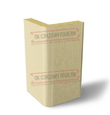 Угловая сэндвич-панель вертикальная из пенополиизоцианурата, 0.5/0.5, ширина 1200 мм, толщина 40 мм, RAL1014