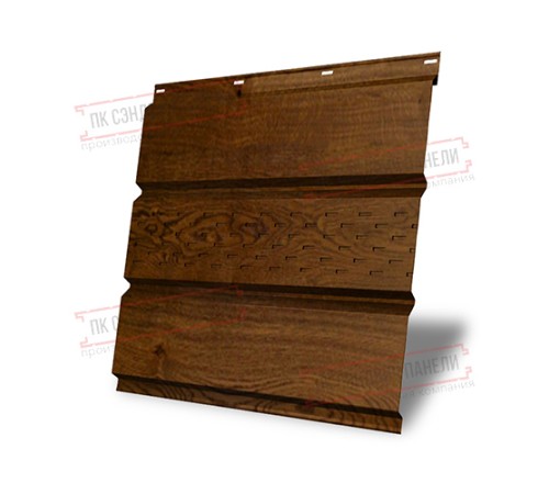 Софит металлический центральная перфорация 0,45 Print Premium с пленкой Antique Wood