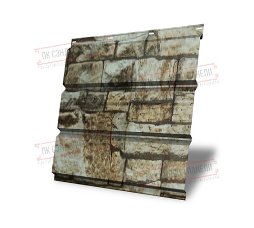 Софит металлический центральная перфорация 0,45 Print Elite с пленкой Fine Stone