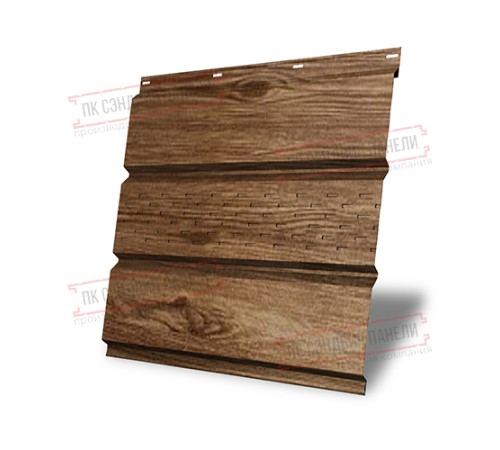 Софит металлический центральная перфорация 0,45 Print Elite с пленкой Nutwood