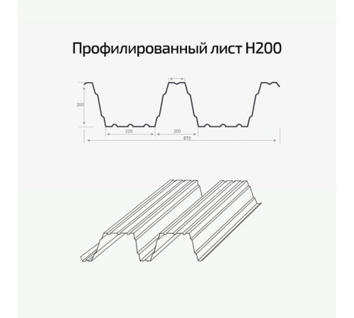 Профлист Н200-840 Полиэстер RAL-1015-0.7