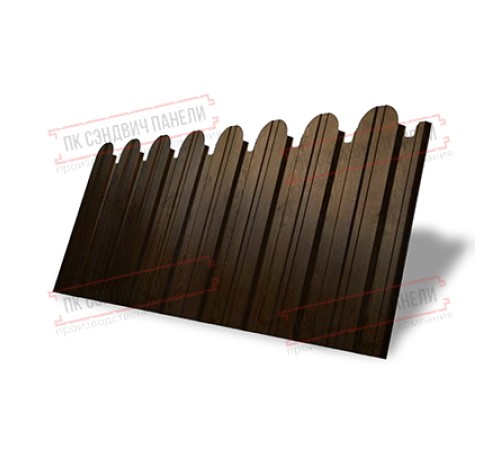 Профнастил фигурный С10 - 0,45 Окрас - Б, Print Premium Antique Wood.
