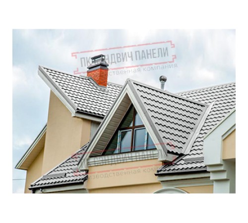 Планка ендовы верхняя 76х76х2000 Полиэстер Ral9006-0.5