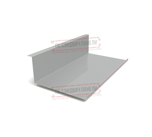Планка примыкания нижняя 250х122х2000 Norman ПЭ-9006-0.5