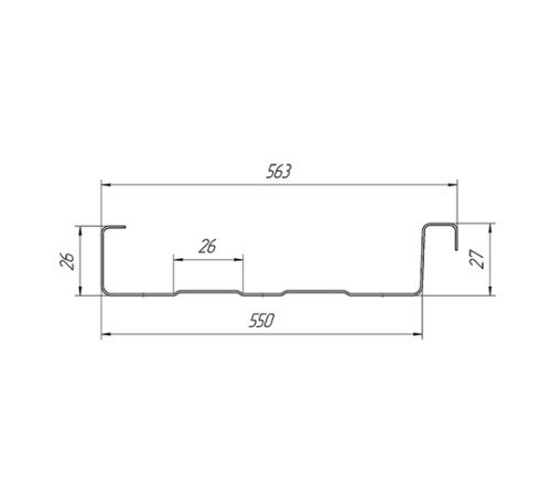 Продольно гнутый фальц профилированный 0,5 RAL 3009 Satin