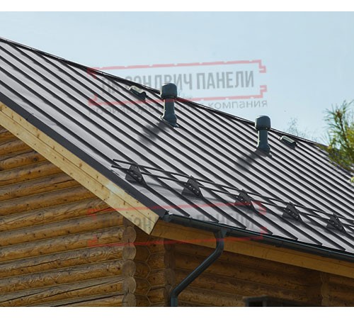 Фальц двойной стоячий Line 0,5 Satin RAL7024 мокрый асфальт с пленкой на замках