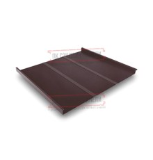 Фальц двойной стоячий Line 0,5 GreenCoat PuRALBT, matt RR887 шоколадно-коричневый с пленкой на замках