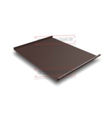 Фальц двойной стоячий 0,5 Satin RAL8017 шоколад с пленкой на замках