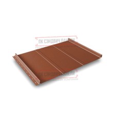 Кликфальц Line 0,5 Satin RAL8004 терракота с пленкой на замках