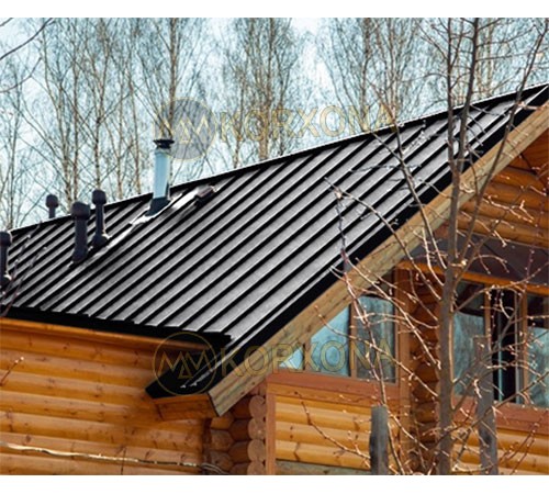 Кликфальц Line 0,5 Satin RAL9005 черный с пленкой на замках