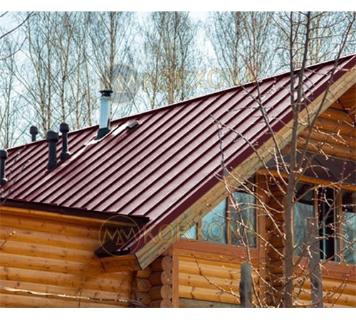 Кликфальц Line 0,5 Atlas RAL3005 красное вино с пленкой на замках