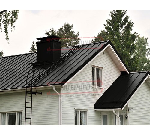 Кликфальц 0,45 Drap ST RAL9005 черный с пленкой на замках