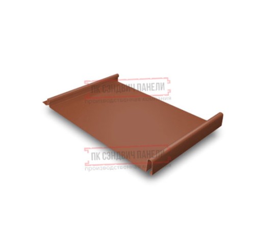 Кликфальц 0,5 Satin Мatt RAL8004 терракота с пленкой на замках