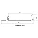 Кликфальц mini 0,5 Satin Мatt RAL8004 терракота с пленкой на замках