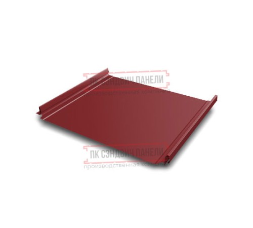 Кликфальц Pro 0,5 Satin RAL3011 коричнево-красный с пленкой на замках