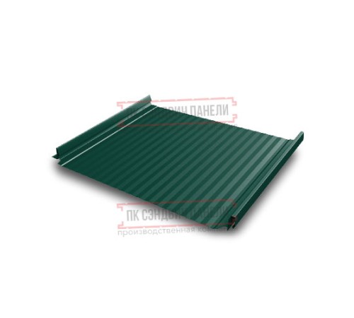 Кликфальц Pro Gofr 0,5 Quarzit RAL6005 зеленый мох с пленкой на замках