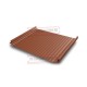 Кликфальц Pro Gofr 0,5 Velur RAL8004 терракота с пленкой на замках