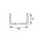 U-образный профиль перфорированный К235 60x32x2000-2,0 мм, горячеоцинкованный