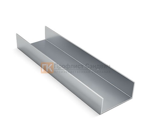 U-образный профиль 150x51x3000-1,0 мм, оцинкованный