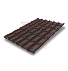 Металлочерепица классик плюс RAL8017 Velur20-0.5