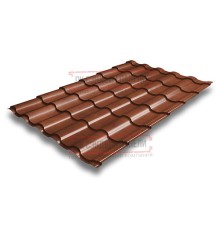 Металлочерепица Кредо Brown Safari Twincolor-0,45