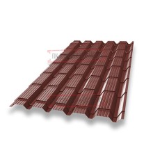 Металлочерепица Квадро профи RAL3009 Velur-0,5