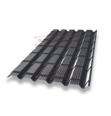 Металлочерепица Квадро профи RAL7024 Drap-0,45
