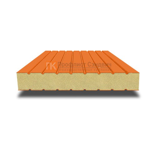 Сэндвич панели без замков с пенополиизоциануратом, ширина 1000 мм, толщина 20 мм, 0.5/0.5, RAL2004
