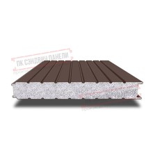 Сэндвич панели стеновые с пенополистиролом, ширина 1000 мм, толщина 150 мм, 0.5/0.5, RAL8017