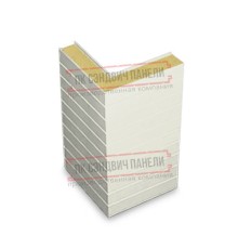 Горизонтальная угловая сэндвич-панель из пенополиуретана, ширина 1200мм, толщина 30мм, 0.5/0.5, RAL9003