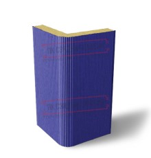 Угловая сэндвич-панель вертикальная из пенополиизоцианурата, 0.5/0.5, ширина 1000 мм, толщина 100 мм, RAL5002