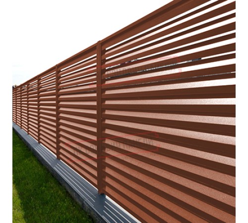 Ламель жалюзи Milan 0,5 Satin с пленкой RAL 8004 терракота