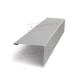 Нащельник (для калиток и ворот) 25х35 жалюзи Milan, Tokyo, Palermo 0,5 Satin с пленкой RAL 9006 бело-алюминиевый (L1,68)